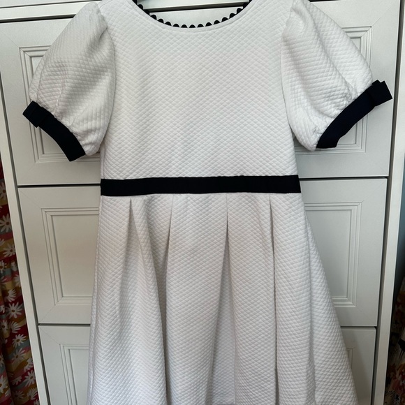 SOLD QUILTED PUFF SLEEVE JACQUARD DRESS - Picture 2 of 5